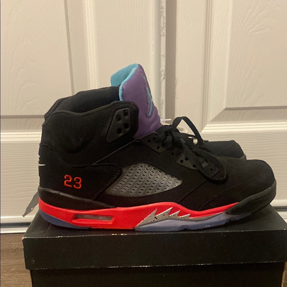 Black and Red High-Top Sneakers